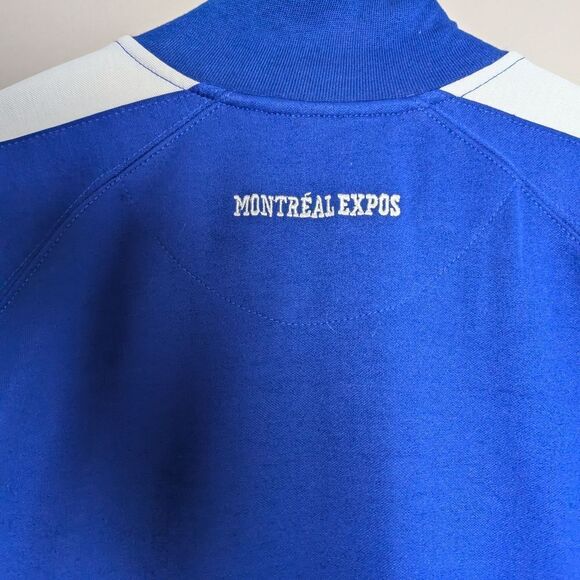 Montreal Expos Zip-Up Track Jacket, Blue, Logo, Size M - Picture 3 of 9